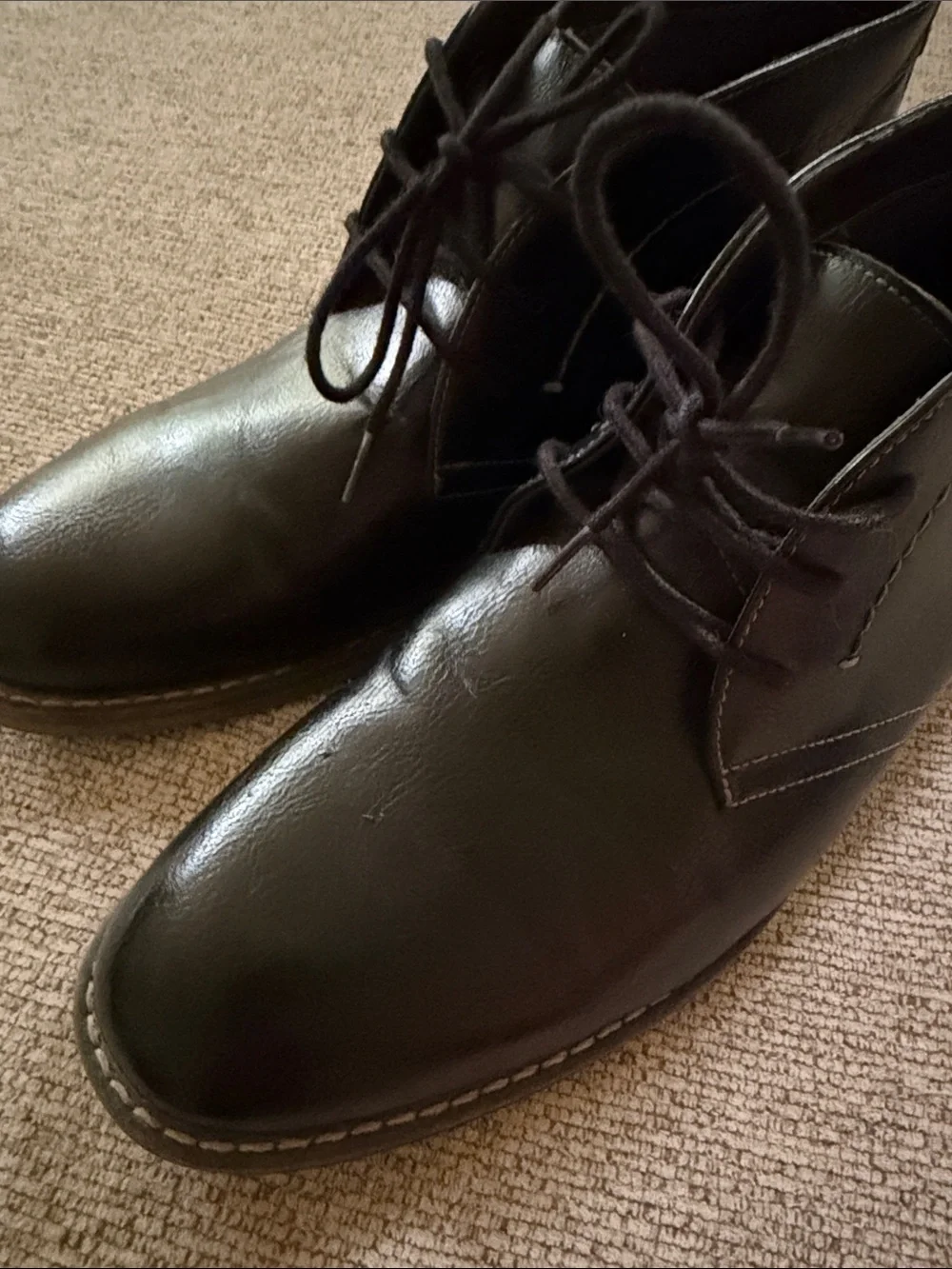 Sonoma Men's Black Leather Chukka Boots